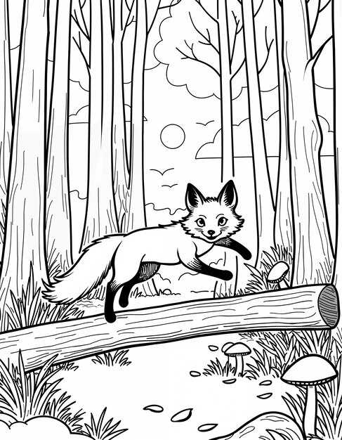 Пошаговый процесс рисования леса